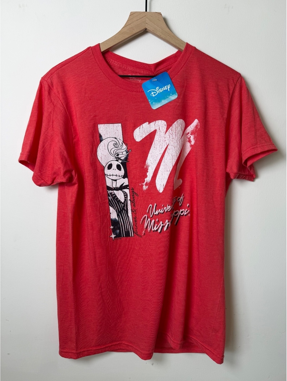 Disney Ole Miss Rebels Jack Skellington Nightmare Before Christmas T-Shirt NWT M